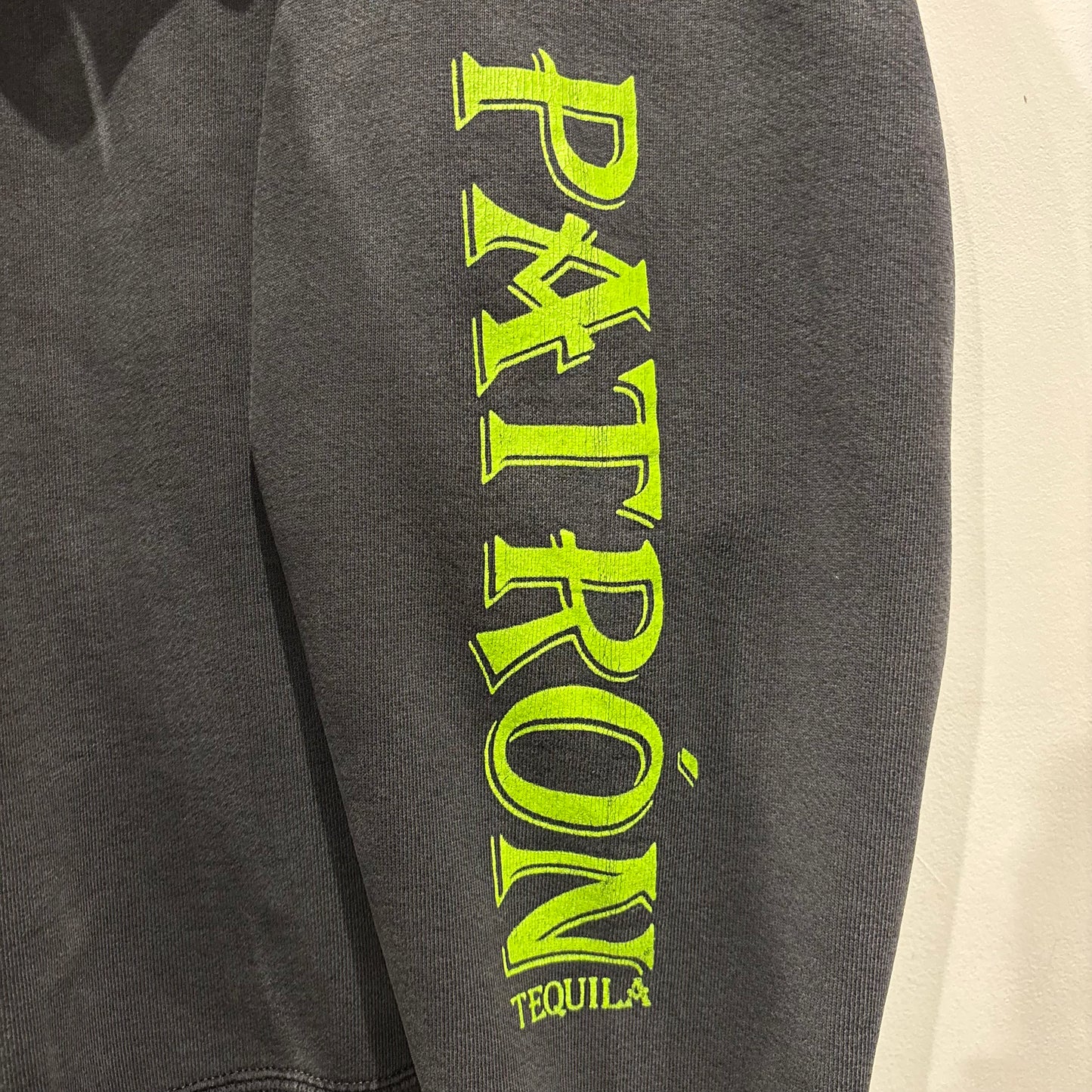 90's SOFFE ソフィー PATRON TEQUILA パトロン 企業 アドバタイジング スウェット 前Vガゼット仕様 ブラック(L)/B4136R-SO