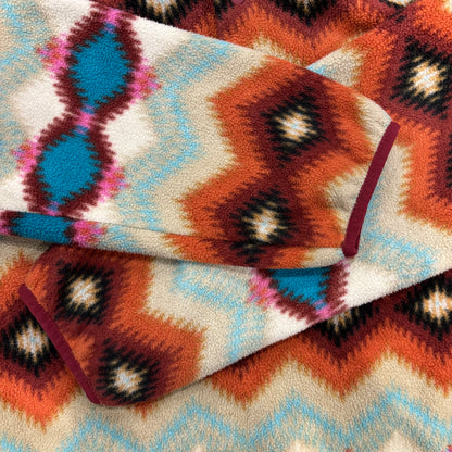 Patagonia パタゴニア スナップT ネイティブ柄 フリース オレンジベージュ L /B3189F-SO