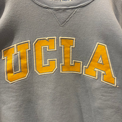 90's Russell Athletic ラッセルアスレティック "UCLA" カリフォルニア大学ロサンゼルス校 カレッジ スウェット 前Vガゼット仕様 サックスブルー(L)/C0332R-SO