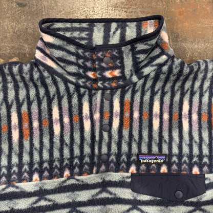 Patagonia パタゴニア スナップT ネイティブ柄 フリース ブルーグレー M /A8898F-SO