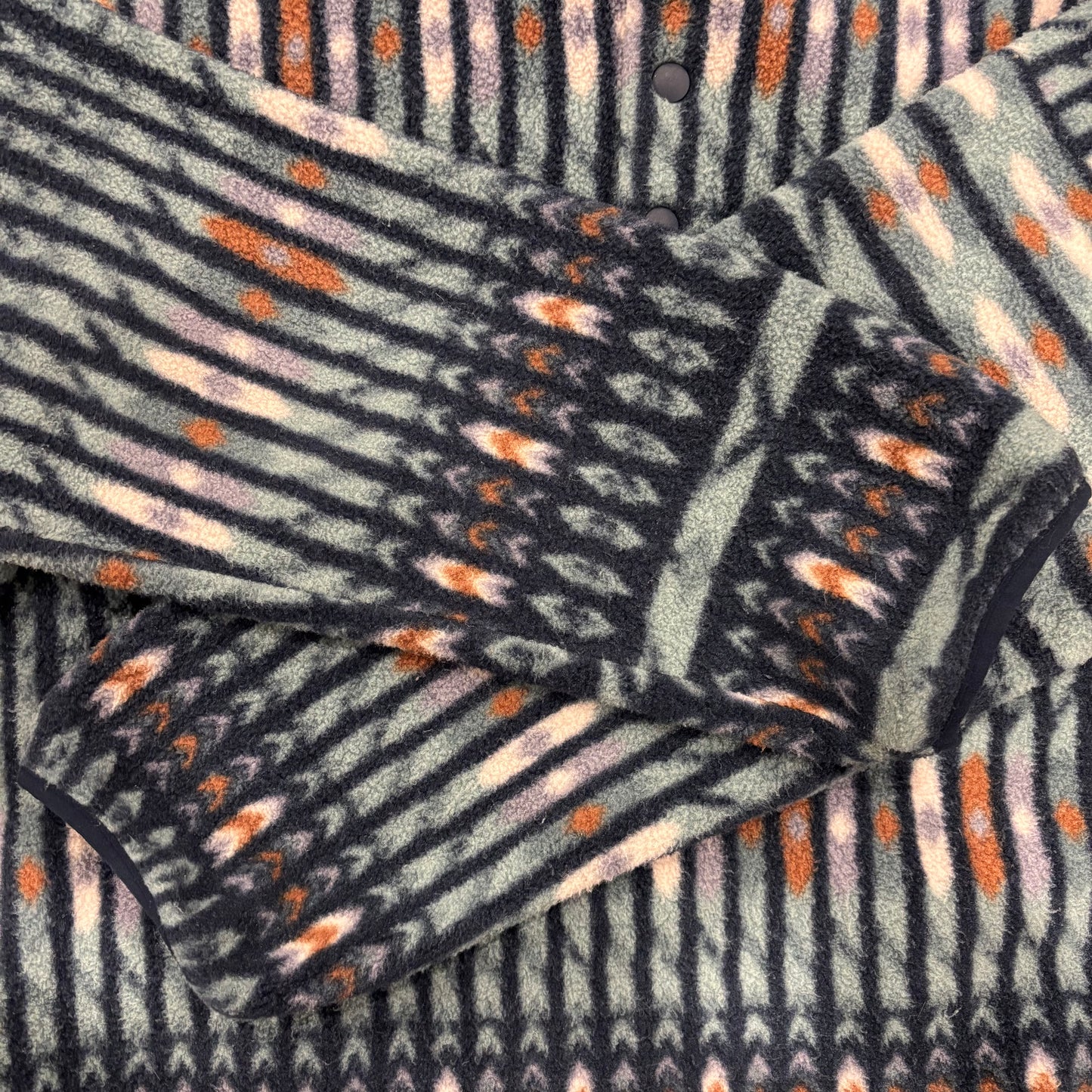 Patagonia パタゴニア スナップT ネイティブ柄 フリース ブルーグレー M /A8898F-SO