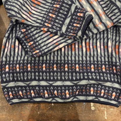 Patagonia パタゴニア スナップT ネイティブ柄 フリース ブルーグレー M /A8898F-SO