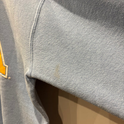 90's Russell Athletic ラッセルアスレティック "UCLA" カリフォルニア大学ロサンゼルス校 カレッジ スウェット 前Vガゼット仕様 サックスブルー(L)/C0332R-SO