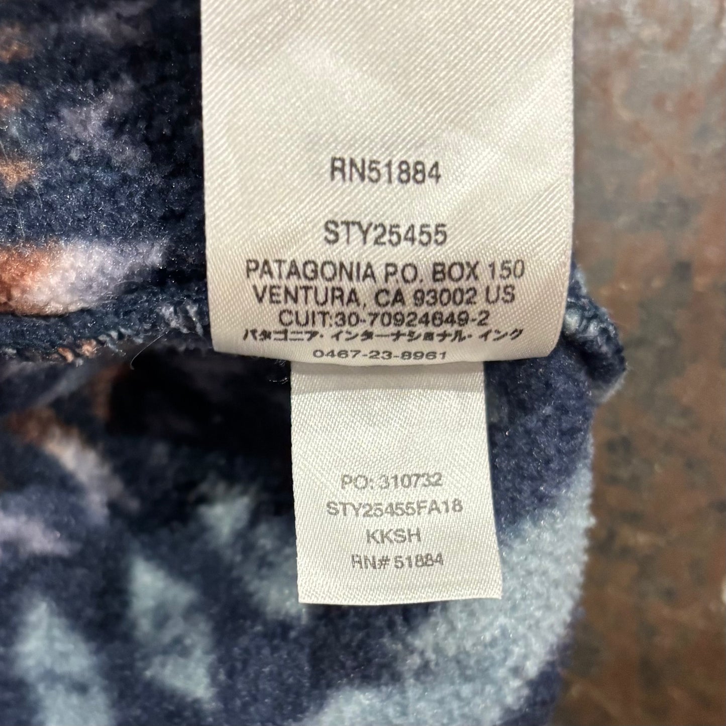 Patagonia パタゴニア スナップT ネイティブ柄 フリース ブルーグレー M /A8898F-SO