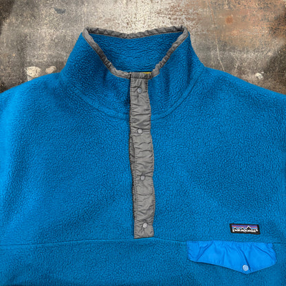 90's Patagonia パタゴニア スナップT フリース ターコイズブルー M /A0756F-SO