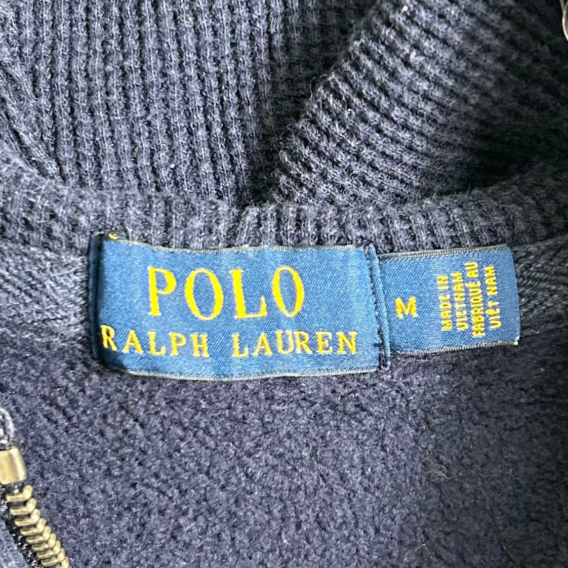 00's Ralph Lauren ジップアップフーディ 紺 (M)/A4858S-SO