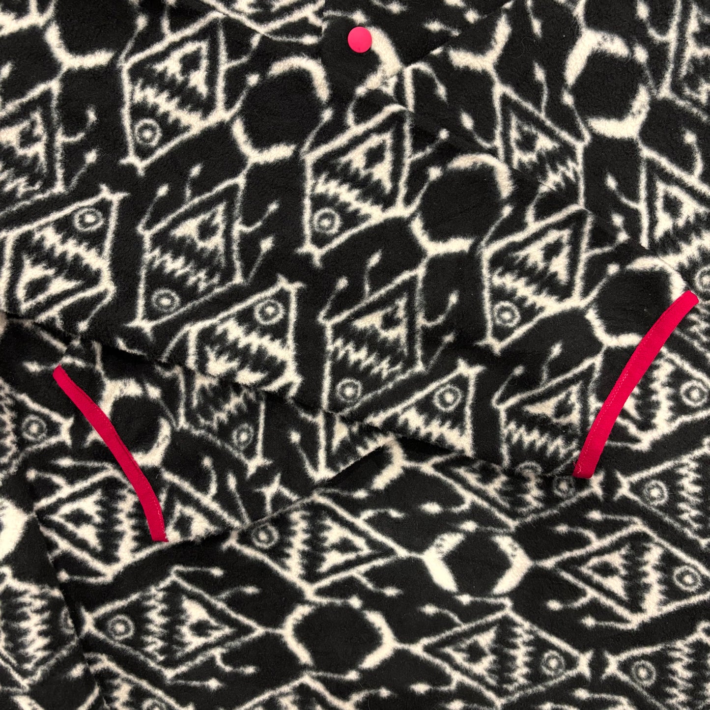 Patagonia パタゴニア スナップT 魚柄 フリース 黒 M /B3187F-SO