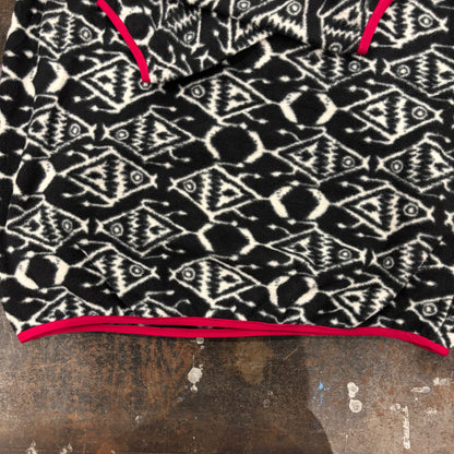 Patagonia パタゴニア スナップT 魚柄 フリース 黒 M /B3187F-SO