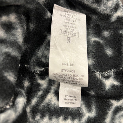 Patagonia パタゴニア スナップT 魚柄 フリース 黒 M /B3187F-SO