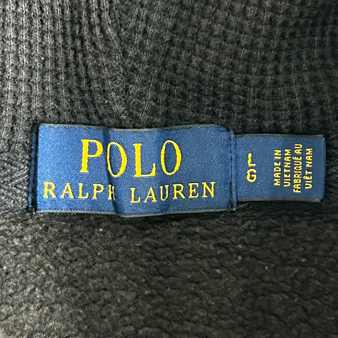 00's  Ralph Lauren ジップアップフーディ 黒 (L)/A4856S-SO