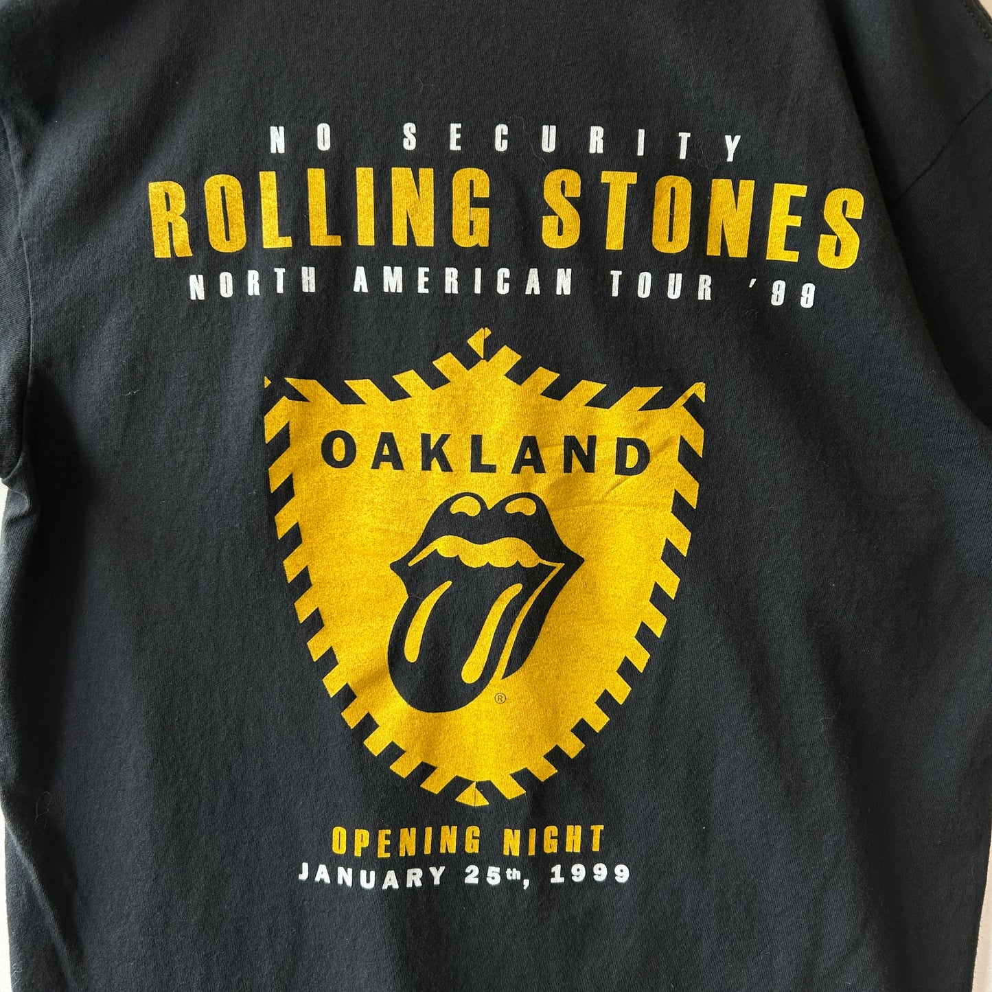 90's Rolling Stones ローリング・ストーンズ No Security '99ツアーTシャツ 黒(L)/C1074T-SO