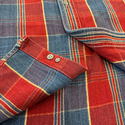 90's Levi's リーバイス チェック ヘビーネルシャツ 赤 (XL) /B1785SH-SO