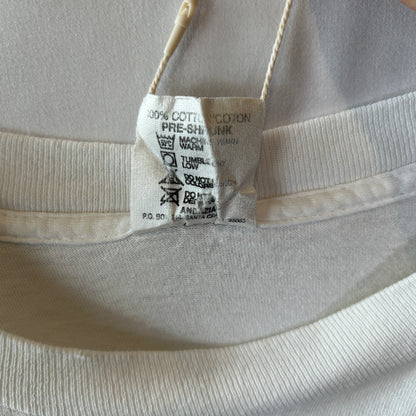 90's M.C.Escher エッシャー アートマルチプリントTシャツ ホワイト ANDAZIA(XL)/C1066T-SO