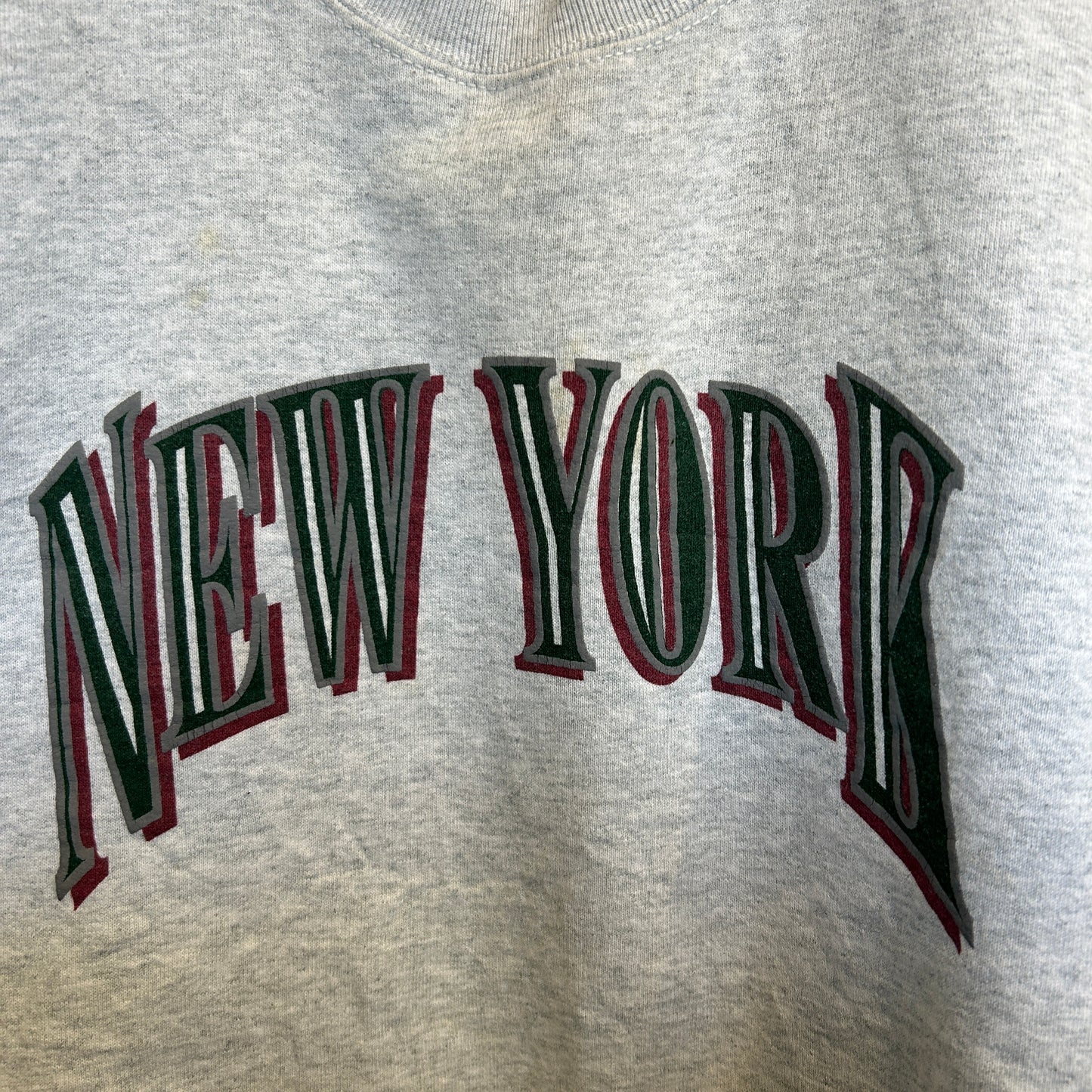 90's Fruit of the loom NEW YORK ヘビーウェイト スウェットシャツ 白 (XL)/B3180S-SO