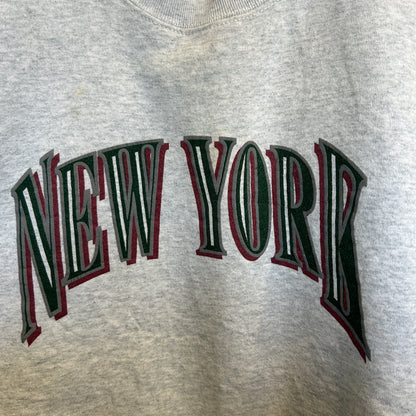 90's Fruit of the loom NEW YORK ヘビーウェイト スウェットシャツ 白 (XL)/B3180S-SO