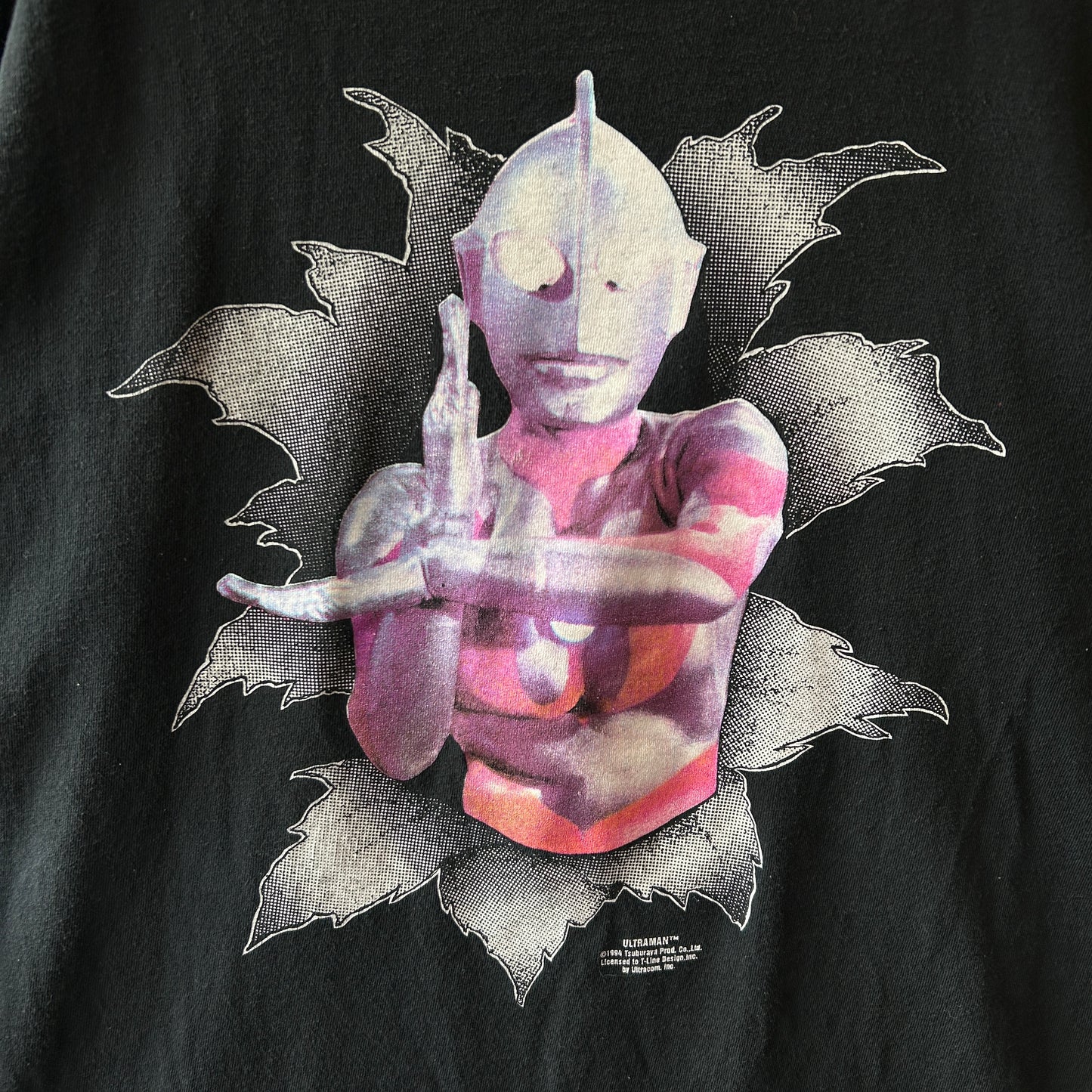 90's ULTRAMAN ウルトラマン キャラクターTシャツ 特撮 円谷プロ 黒Tennessee River(L)/C1114T-SO