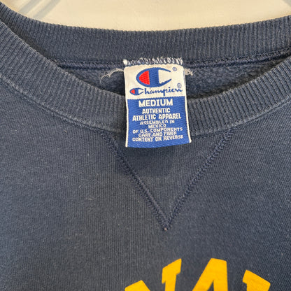 90~00's Champion 米軍 U.S.NAVY 海軍 ”PEARL HARBOR" スウェットシャツ 紺 (M)/B5913S-SO