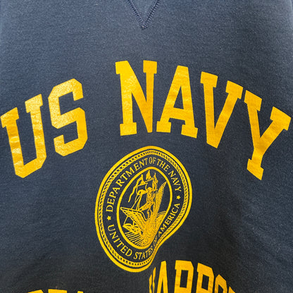 90~00's Champion 米軍 U.S.NAVY 海軍 ”PEARL HARBOR" スウェットシャツ 紺 (M)/B5913S-SO