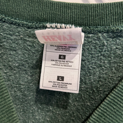 00's Fruit of the loom "Here Fishy... Fishy... Fishy!" ヘビーウェイト メッセージスウェットシャツ 緑 (L)/B1091S-SO