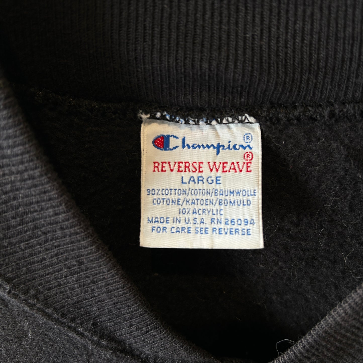 90's Champion Reverse Weave リバースウィーブ スナップスウェット White Sox ブラック(L)/C1092R-SO