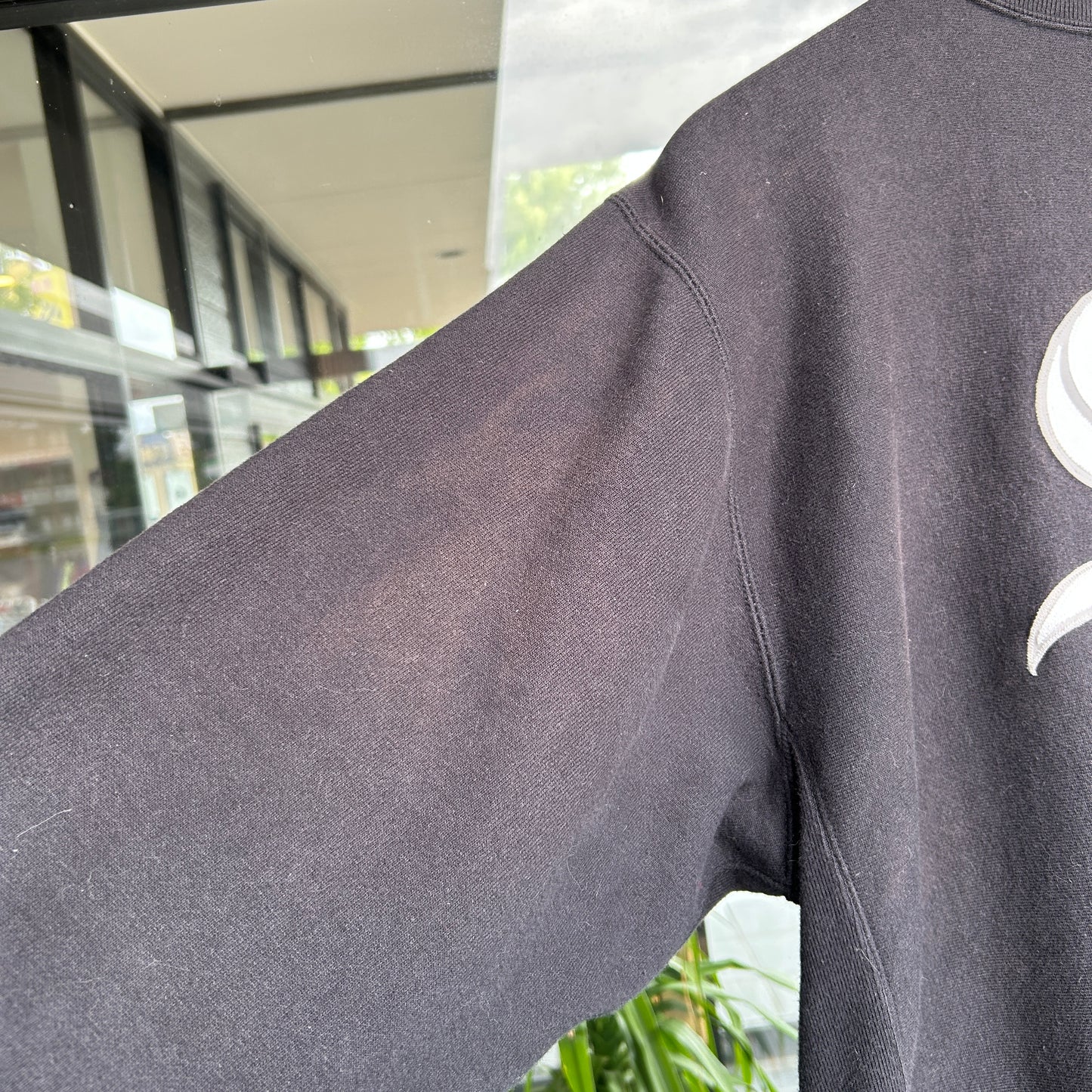 90's Champion Reverse Weave リバースウィーブ スナップスウェット White Sox ブラック(L)/C1092R-SO