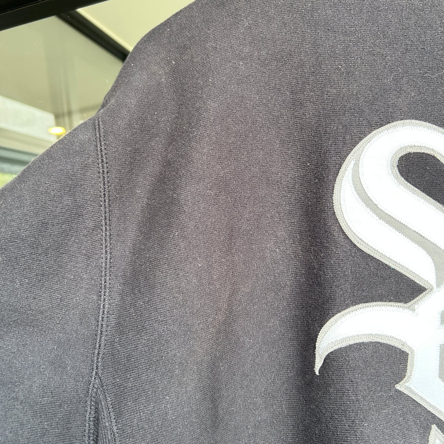 90's Champion Reverse Weave リバースウィーブ スナップスウェット White Sox ブラック(L)/C1092R-SO