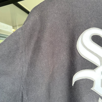 90's Champion Reverse Weave リバースウィーブ スナップスウェット White Sox ブラック(L)/C1092R-SO