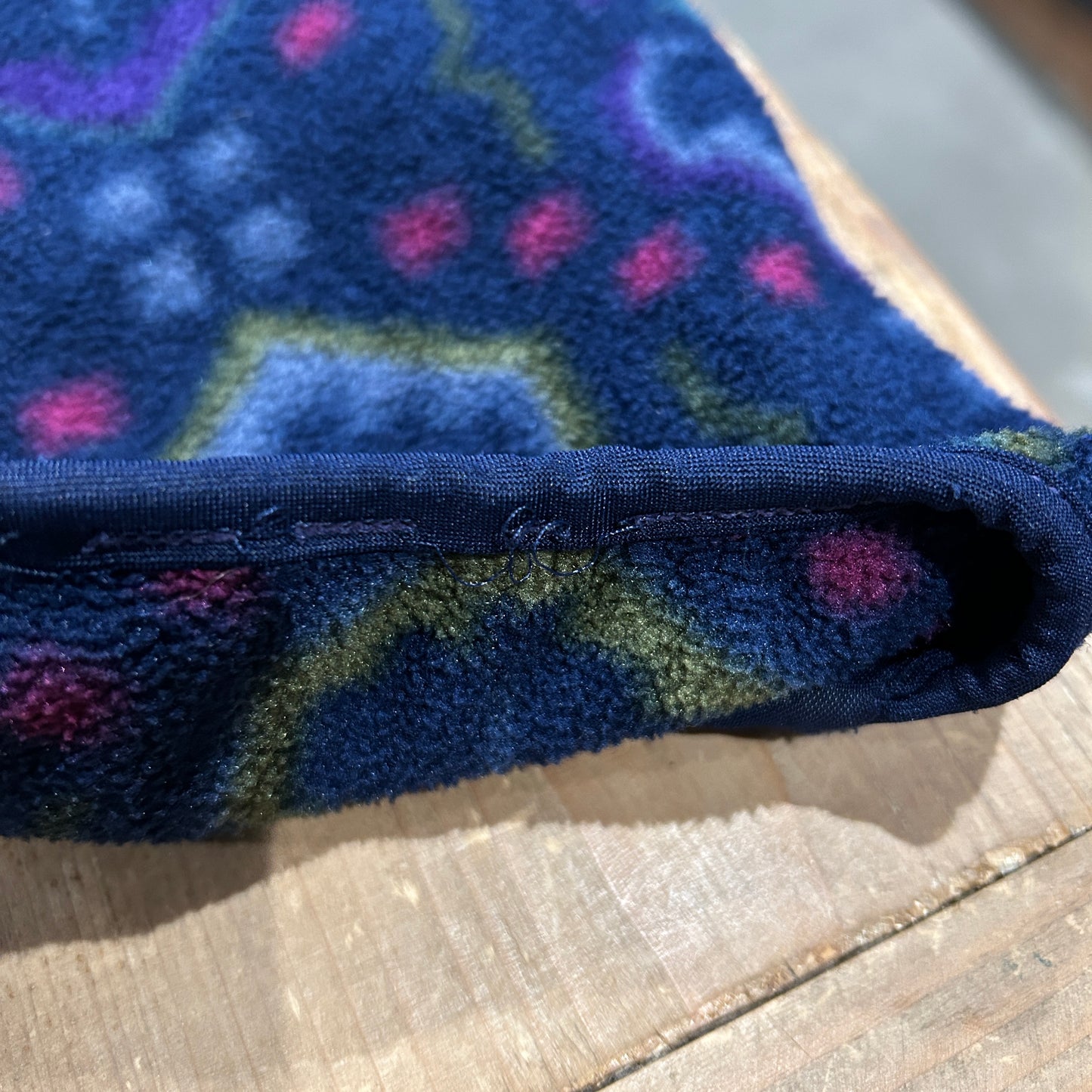 90's Patagonia パタゴニア スナップT タペストリー　総柄フリース インクブルー USA製(XL)/A0759F-SO