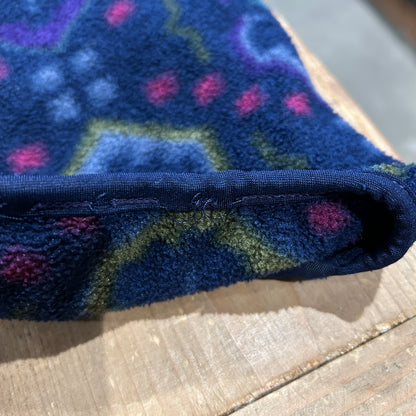 90's Patagonia パタゴニア スナップT タペストリー　総柄フリース インクブルー USA製(XL)/A0759F-SO