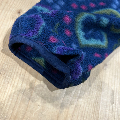 90's Patagonia パタゴニア スナップT タペストリー　総柄フリース インクブルー USA製(XL)/A0759F-SO