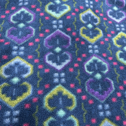 90's Patagonia パタゴニア スナップT タペストリー　総柄フリース インクブルー USA製(XL)/A0759F-SO