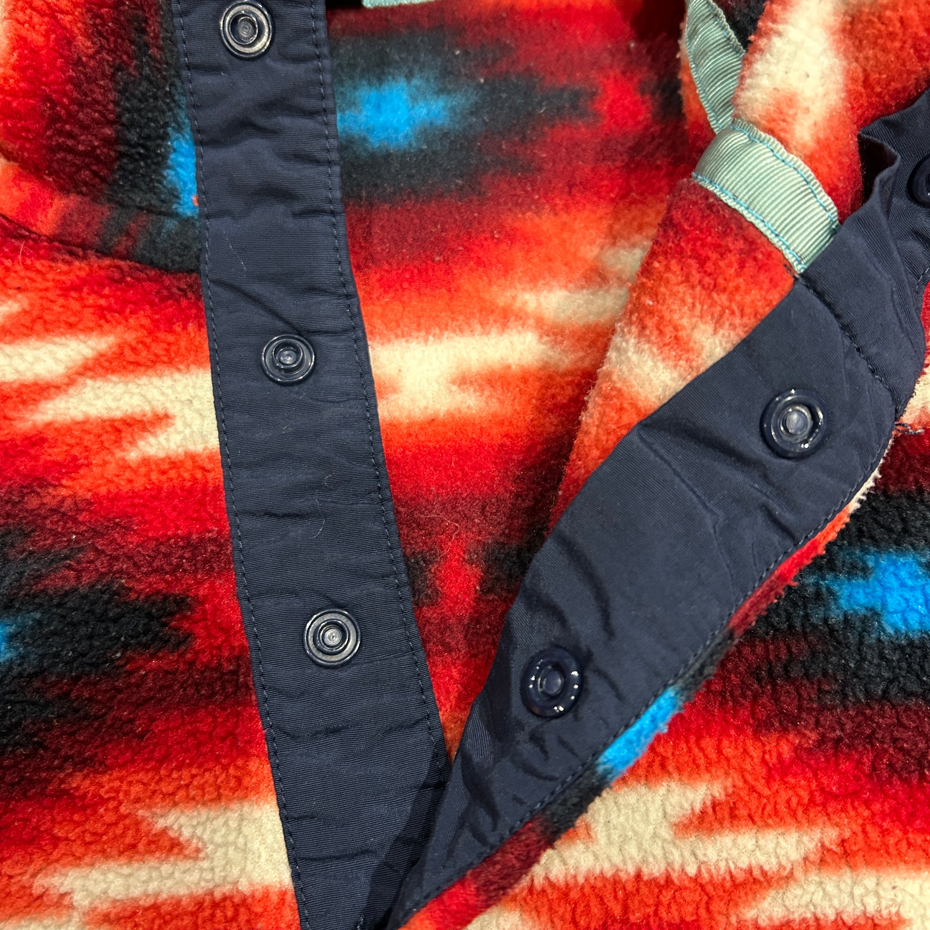 ☆レア☆Patagonia フリースジャケット スナップT 柄赤黒パターン 
