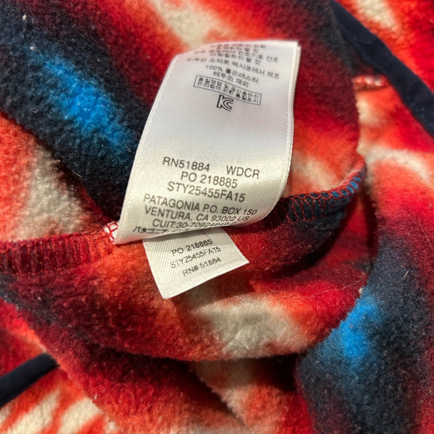 Patagonia パタゴニア スナップT ネイティブ柄 フリース 赤黒/A8756F-SO