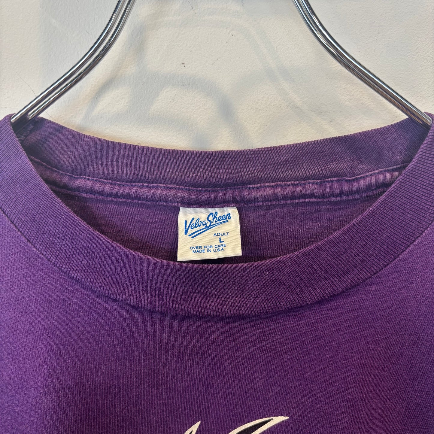 90's Disney Goofy "MICHIGAN" キャラクターTシャツ パープル (L)/B1977T-SO