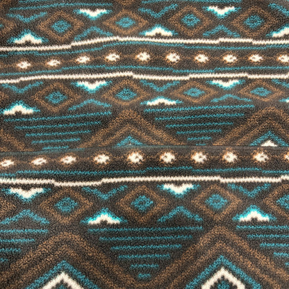 00's Patagonia パタゴニア スナップT 総柄フリース ブラウン(L)A8757F-SO