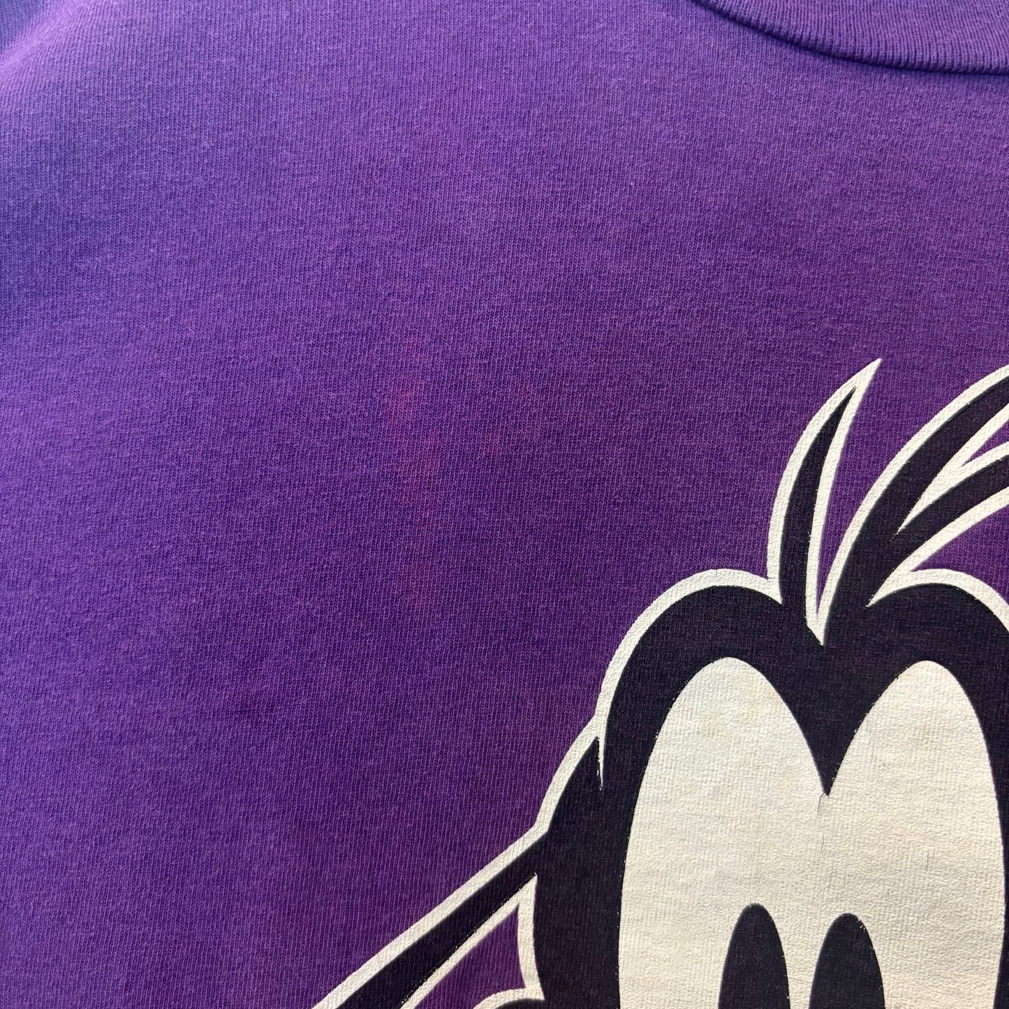 90's Disney Goofy "MICHIGAN" キャラクターTシャツ パープル (L)/B1977T-SO