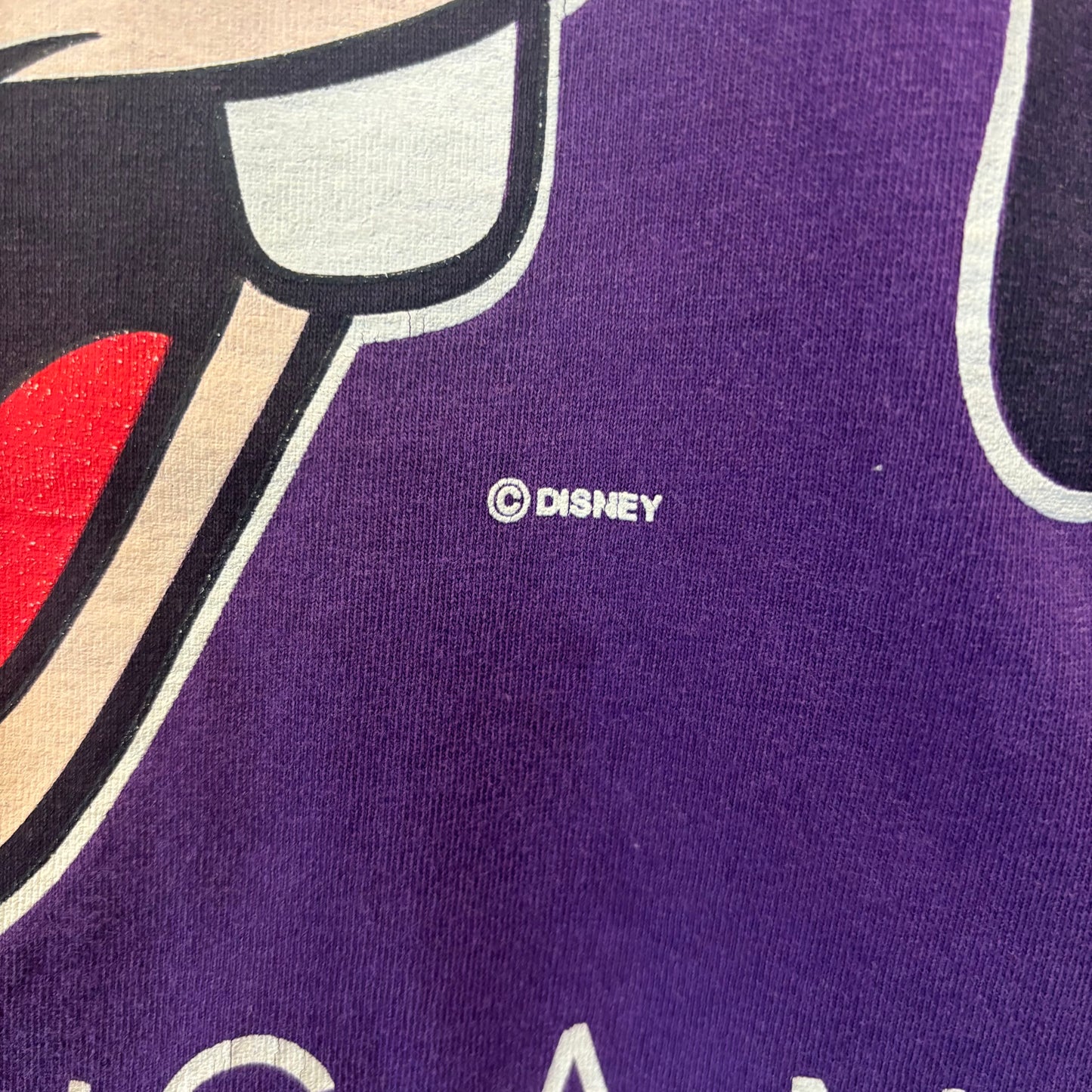 90's Disney Goofy "MICHIGAN" キャラクターTシャツ パープル (L)/B1977T-SO