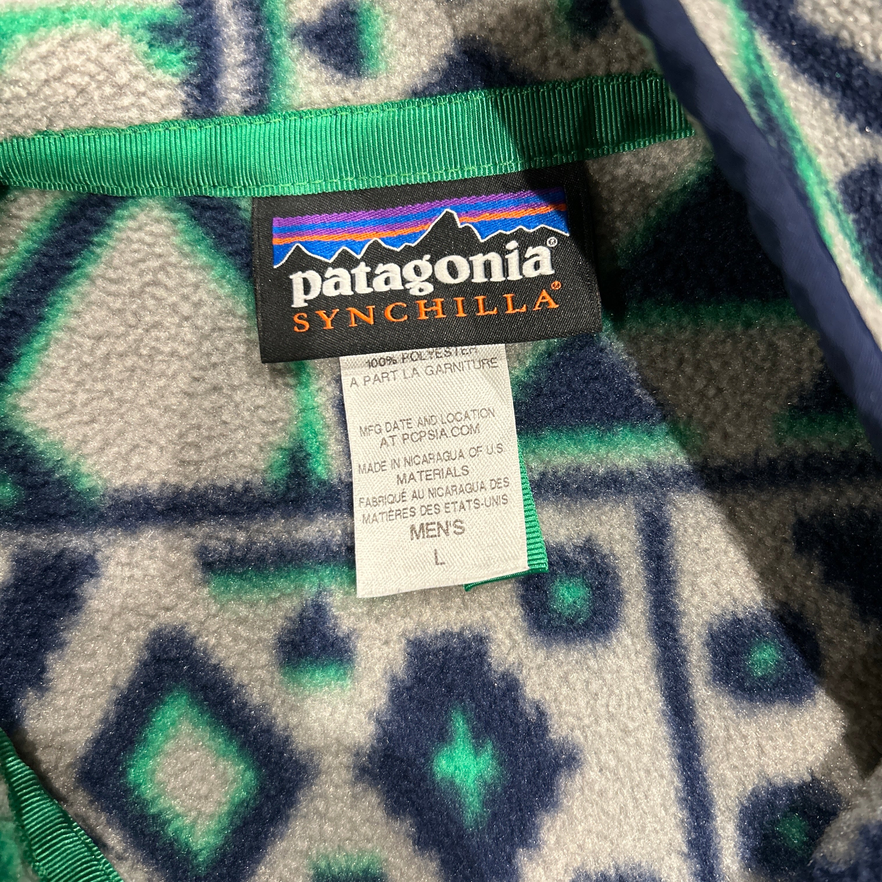 00\u0027s Patagonia パタゴニア スナップT 幾何学 総柄フリース 