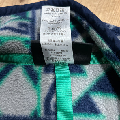 00's Patagonia パタゴニア スナップT 幾何学 総柄フリース グレー(L)/B3118F-SO
