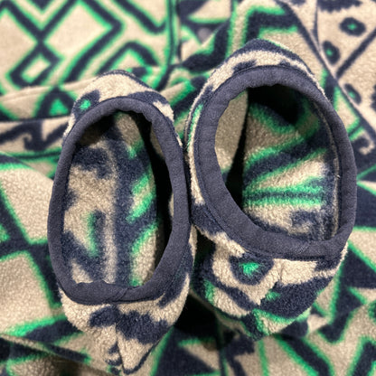 00's Patagonia パタゴニア スナップT 幾何学 総柄フリース グレー(L)/B3118F-SO