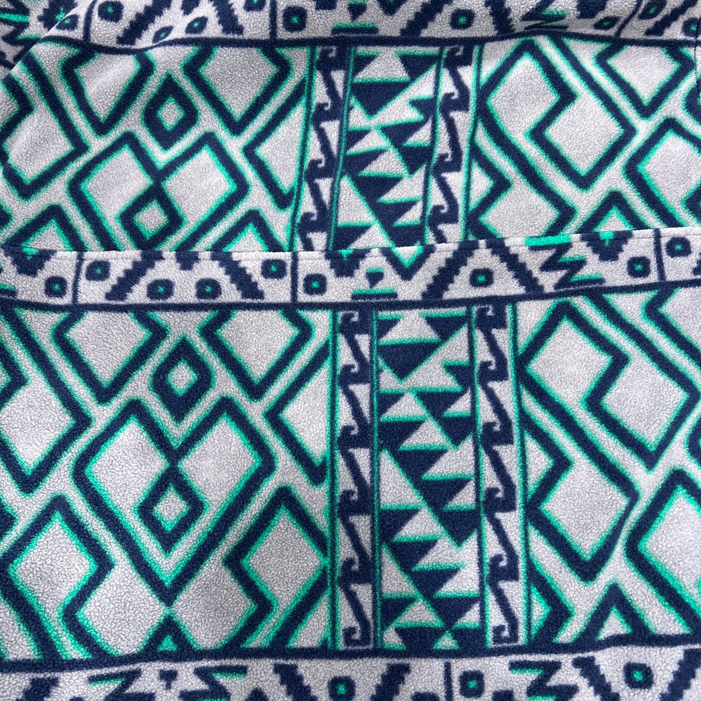 00's Patagonia パタゴニア スナップT 幾何学 総柄フリース グレー(L)/B3118F-SO