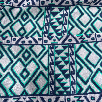 00's Patagonia パタゴニア スナップT 幾何学 総柄フリース グレー(L)/B3118F-SO