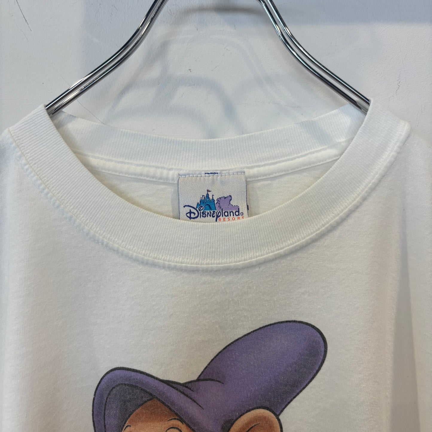 00's Disney DOPEY ドーピー 白雪姫 七人の小人 キャラクターTシャツ 白 (XXL)/A7585T-SO