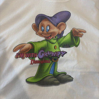 00's Disney DOPEY ドーピー 白雪姫 七人の小人 キャラクターTシャツ 白 (XXL)/A7585T-SO