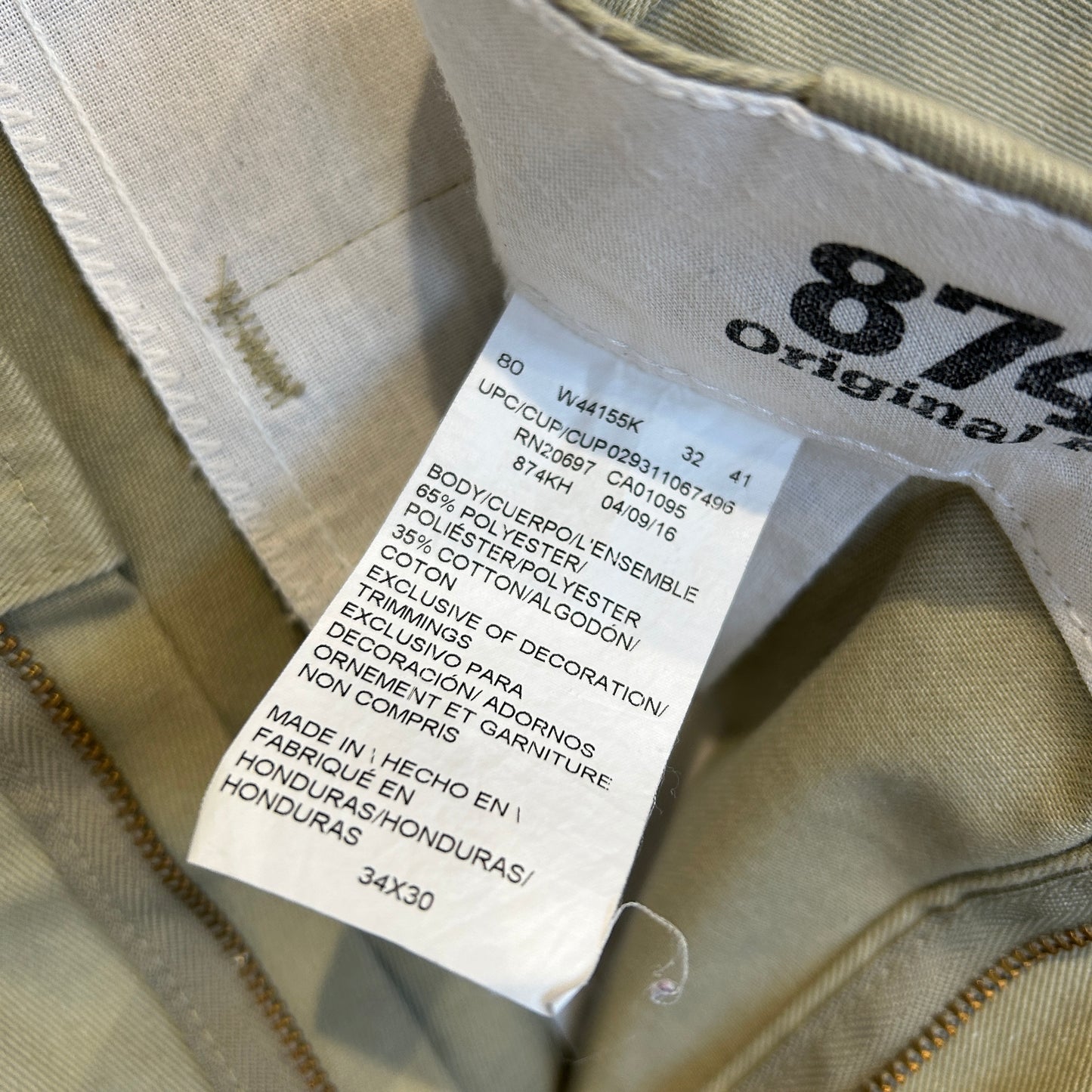 00's Dickies ディッキーズ 874 Original Fit ワークパンツ ベージュ (34×30)/B1011P-SO