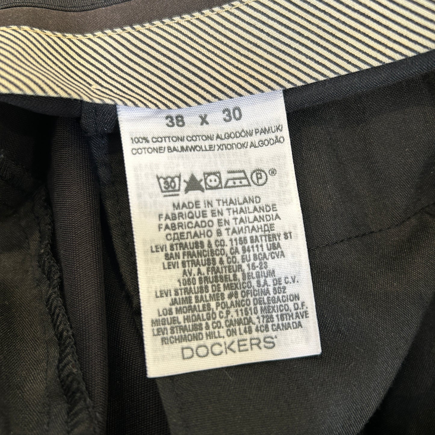 10's Dockers ドッカーズ D4 Relax Fit コットンチノパン ブラック リーバイス (38×30)/C1181P-SO