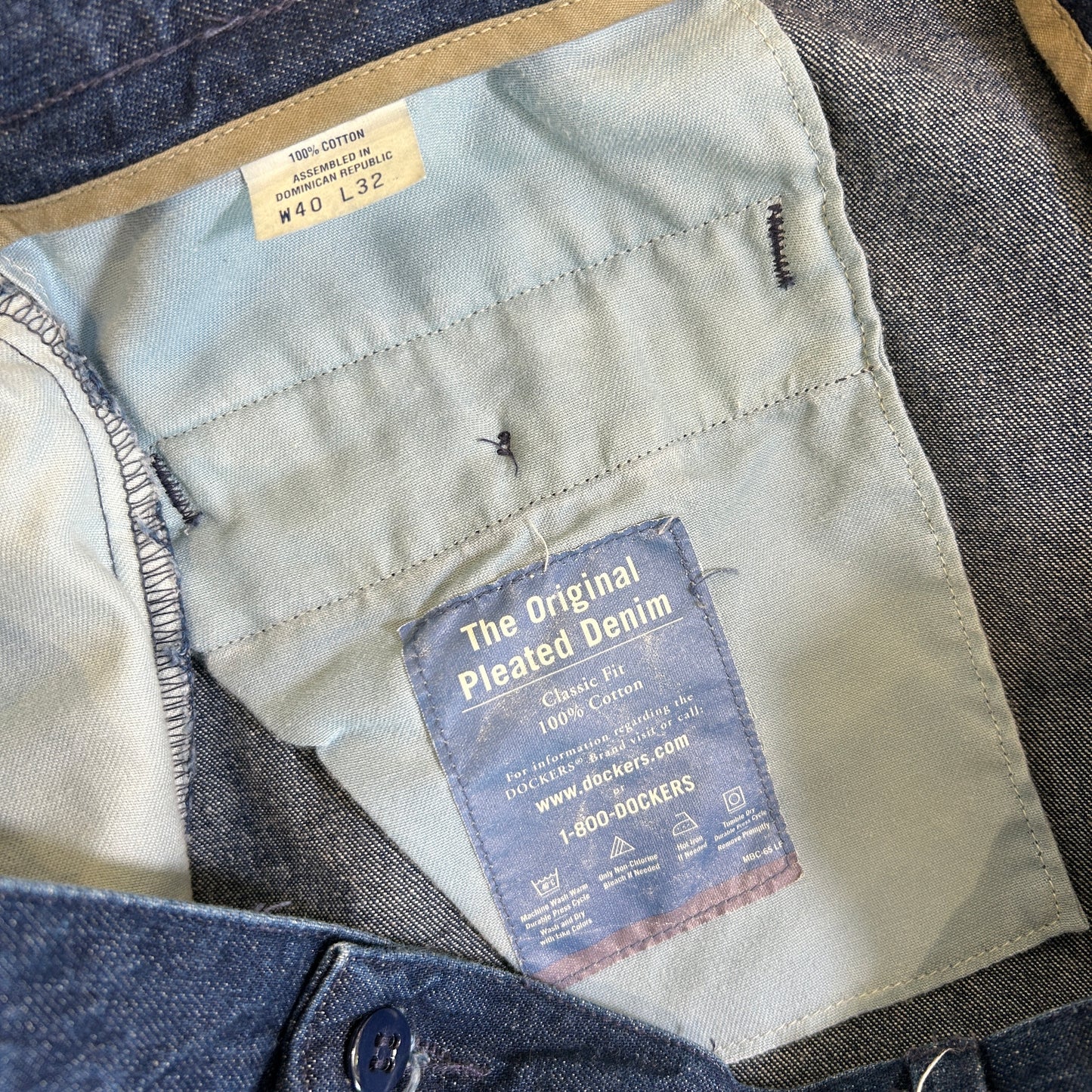 00's Dockers Khakis ドッカーズ ２タックデニムスラックス リーバイス (W40L32)/C1179P-SO