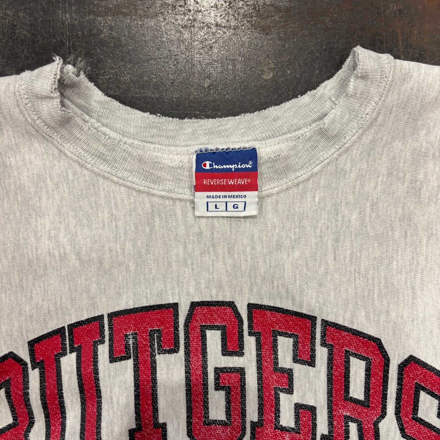 00's  Campion  REVERSE WEAVE リバースウィーブ RUTGERS グレー L /A8921S-SO