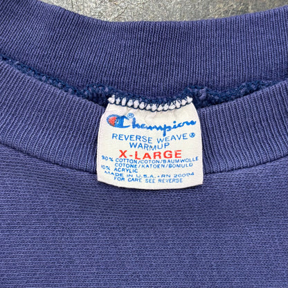 80's  Campion  REVERSE WEAVE リバース 内縫い BINGHAMTON UNIVERSITY 青紫 XL /A5448S-SO