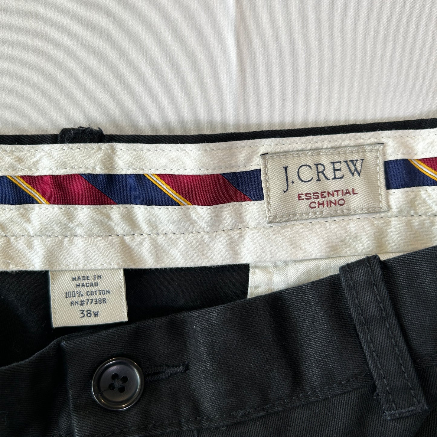00's J.CREW Essential Chino コットンチノパン ブラック(W38)/C1177P-SO